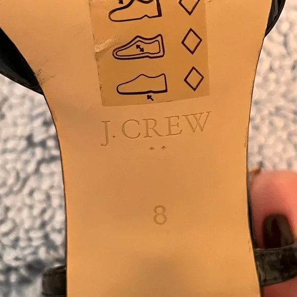 Black Patent Leather Block Heel Women's Shoes - Picture 5 of 5